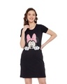 Shop Disney By  Minnie Round Neck Short Sleeves Graphic Print Sleep Shirts   Black-Front