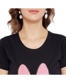 Shop Disney By  Minnie Round Neck Short Sleeves Graphic Print Sleep Shirts   Black