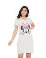Shop Disney By  Minnie Round Neck Short Sleeves Graphic Print Sleep Shirts   Grey-Front
