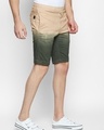 Shop Beige Cotton Regular Fit Shorts For Men's-Full