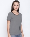 Shop Black Cotton Graphic Print Half Sleeve T Shirt For Women's-Design