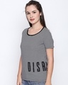 Shop Black Cotton Graphic Print Half Sleeve T Shirt For Women's-Full