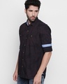 Shop Brown Cotton Fabric Full Sleeve Checkered Shirt For Men-Design