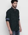 Shop Green Navy Cotton Fabric Full Sleeve Checkered Shirt For Men-Design