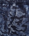 Shop Navy Camouflage Pattern Cotton Joggers For Men's