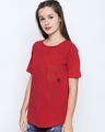Shop Red Cotton Graphic Print Half Sleeve T Shirt For Women's-Full