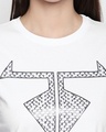 Shop White Cotton Graphic Print Half Sleeve T Shirt For Women's