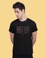 Shop Do It Red Half Sleeve T-Shirt Black-Front