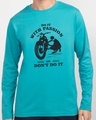 Shop Do It With Passion Full Sleeve T-Shirt Tropical Blue-Front