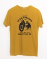 Shop Do It With Passion Half Sleeve T-Shirt Mustard Yellow -Front