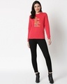Shop Do More Of Fleece Sweatshirt Red Melange-Design