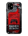 Shop Do Not Disturb Typography Premium Glass Cover For iPhone 11 (Impact Resistant, Matte Finish)-Front