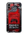 Shop Do Not Disturb Typography Premium Glass Cover For iPhone XS (Impact Resistant, Matte Finish)-Front