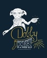 Shop Dobby Half Sleeve Printed T-Shirt Navy Blue (HPL) (Gold Print)