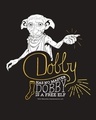 Shop Dobby High Neck Pocket Dress Black (HPL) (Gold Print)-Full