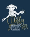 Shop Dobby High Neck Pocket Dress Navy Blue (HPL) (Gold Print)-Full
