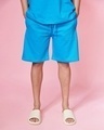 Shop Dodger Blue Jogger Shorts-Front