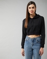 Shop Ever Mine Hooded Crop Top-Front
