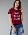 Shop Girl Next Door Round Neck T Shirt-Front