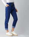 Shop Women's Blue Regular Fit Joggers-Design