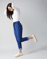 Shop Women's Blue Regular Fit Joggers