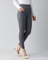 Shop Women's Grey Skinny Fit Jeggings-Design