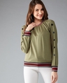 Shop Hotline Bling Buttoned Sleeve Sweatshirt-Front