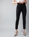 Shop Women's Black Skinny Fit Jeggings-Front