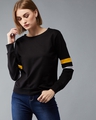 Shop Stripe Saga Panelled Sweatshirt-Front