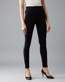 Shop Women's Black Slim Fit Treggings-Front