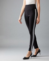 Shop Women's Black Slim Fit Treggings-Design