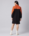 Shop Women's Black & Brown Walking Contradiction Colorblock Jumper Dress-Design
