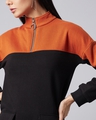 Shop Women's Black & Brown Walking Contradiction Colorblock Jumper Dress-Full
