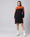 Shop Women's Black & Brown Walking Contradiction Colorblock Jumper Dress
