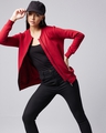 Shop Women's Maroon One More Try Bomber Jacket