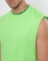 Shop Men's Green Don't Bother Typography Oversized Vest