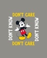 Shop Don't Care Mickey 3/4th Sleeve Slim Fit T-Shirt (DL) Meteor Grey-Full