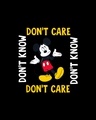 Shop Don't Care Mickey Boyfriend T-Shirt (DL) Black