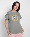 Shop Don't Care Mickey Boyfriend T-Shirt (DL) Meteor Grey-Front