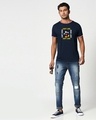 Shop Don't Care Mickey Crewneck Varsity Rib H/S T-Shirt (DL) Multicolor-Design