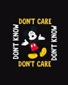 Shop Don't Care Mickey Half Sleeve Printed T-Shirt (DL) Black