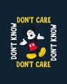 Shop Don't Care Mickey Half Sleeve Printed T-Shirt (DL) Navy Blue