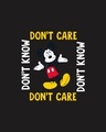 Shop Don't Care Mickey Half Sleeve T-Shirt (DL) Black