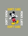 Shop Don't Care Mickey Half Sleeve T-Shirt (DL) Meteor Grey