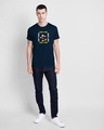 Shop Don't Care Mickey Half Sleeve T-Shirt (DL) Navy Blue-Full