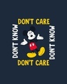Shop Don't Care Mickey Half Sleeve T-Shirt (DL) Navy Blue