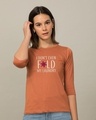 Shop Don't Even Fold Round Neck 3/4th Sleeve T-Shirt-Front
