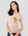 Shop Don't Forget To Smile 3/4th Sleeve Slim Fit T-Shirt-Front