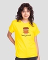 Shop Don't Give A Sip Boyfriend T-Shirt Pineapple Yellow-Front