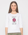 Shop Don't Give Up Round Neck 3/4th Sleeve T-Shirt-Front